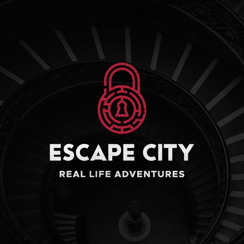 Efeito de texto do logotipo do jogo 3d escape room