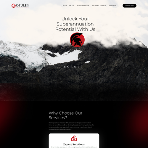 Animation website with the title 'Landing page Design + Prototype '