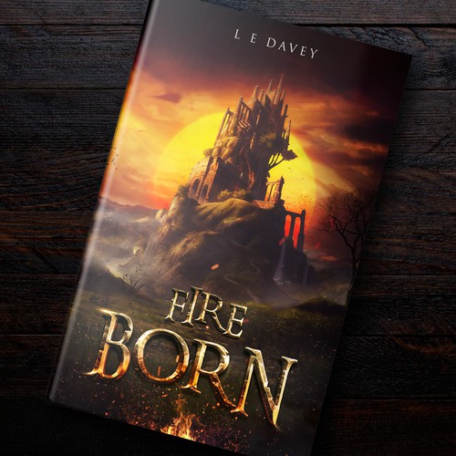 Fire book cover with the title '"Fire Born" Artwork (Fantasy Series)'