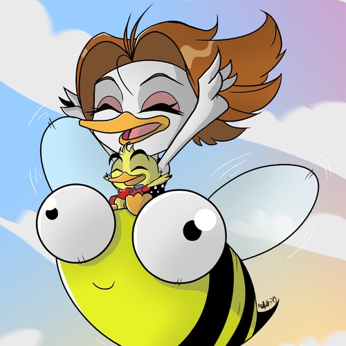 Sweet artwork with the title 'Having Fun '