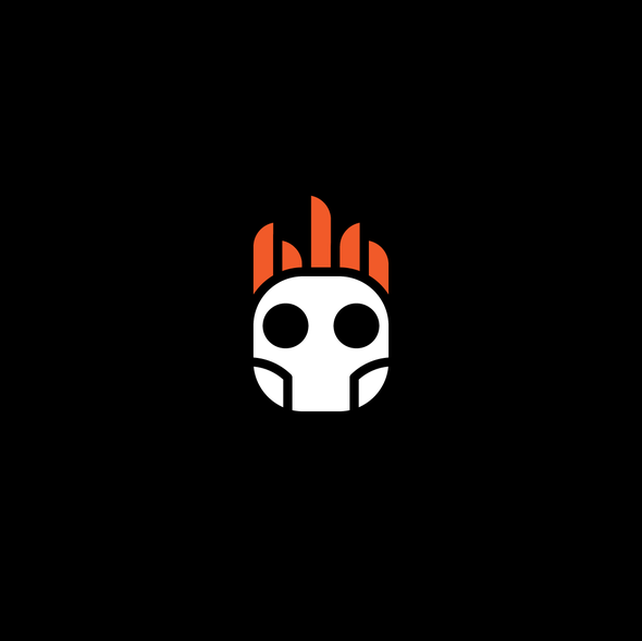 Motorcycle design with the title 'Flame Skull '