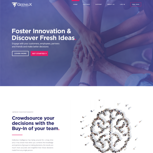 Crowd design with the title 'Modern design for Saas company'