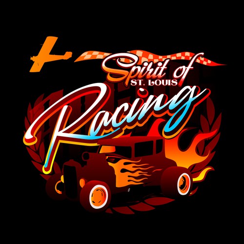 Fire t-shirt with the title 'fan T'shirt for Spirit of St. louis Racing'