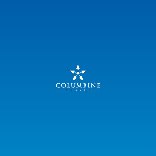 Vacation logo with the title 'Columbine Travel'