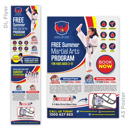 Karate design with the title 'kids karate'