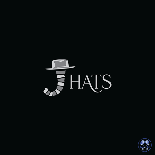 Letter j fonts logo with the title 'Custom Hats'
