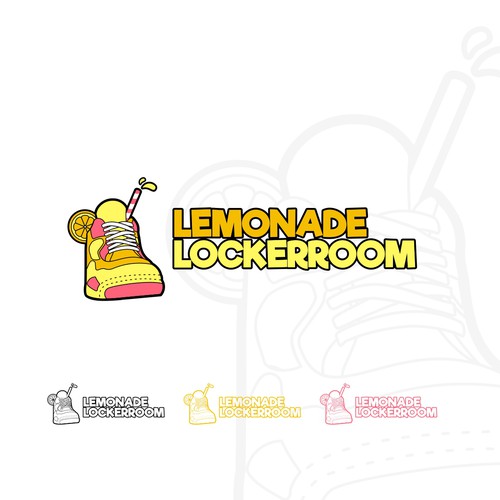 Sneaker design with the title 'Fun sneaker store logo'