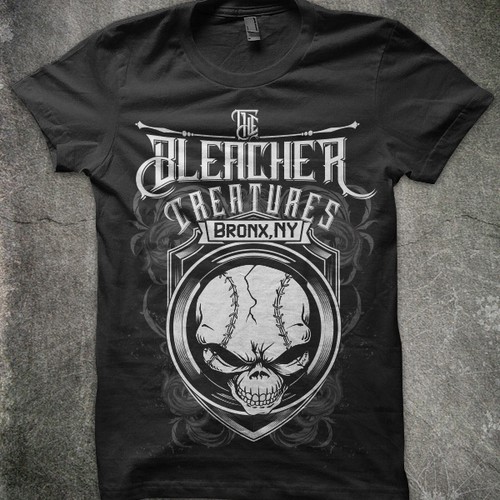Baseball t-shirt with the title 'The Bleacher Creatures'