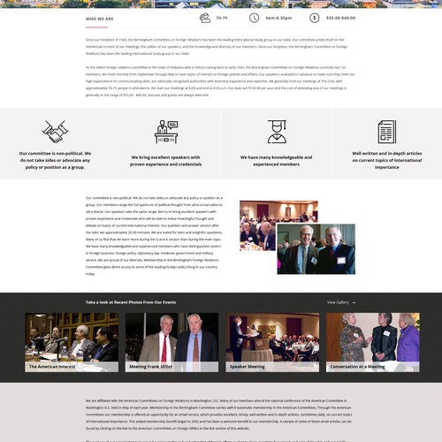 News website with the title 'Website for a Foreign Relations Committee'