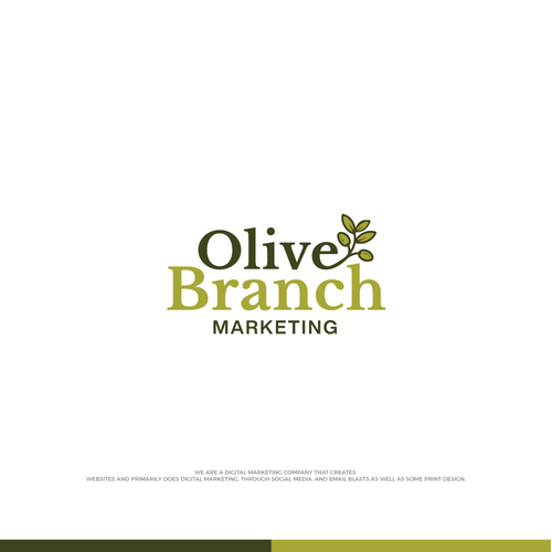 Olive tree design with the title 'Olive Branch Marketing '