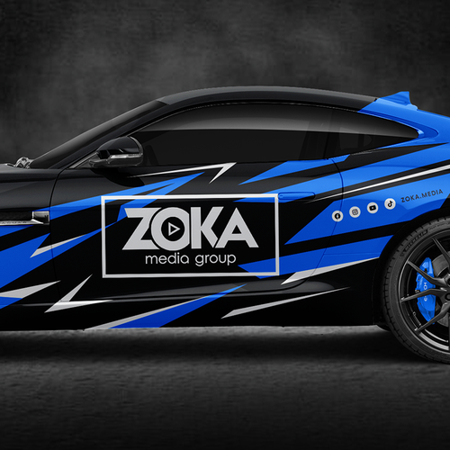 Jaguar design with the title 'Custom Wrap for Jaguar F-Type R Coupe  Camera Car'