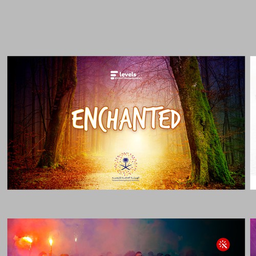 Event planning design with the title 'Entertainment Event Presentation'