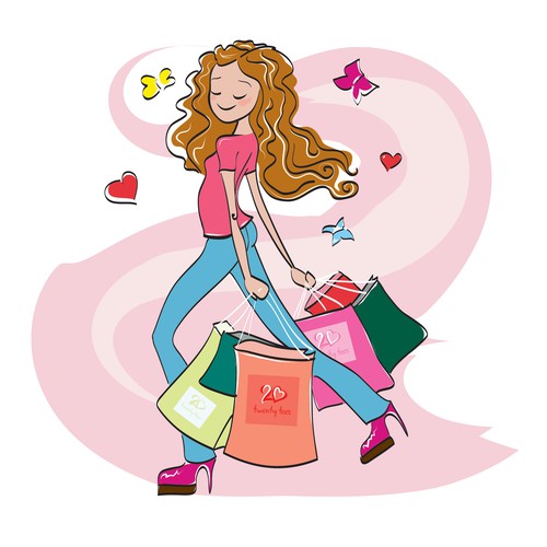 Beauty illustration with the title 'Fashion character'