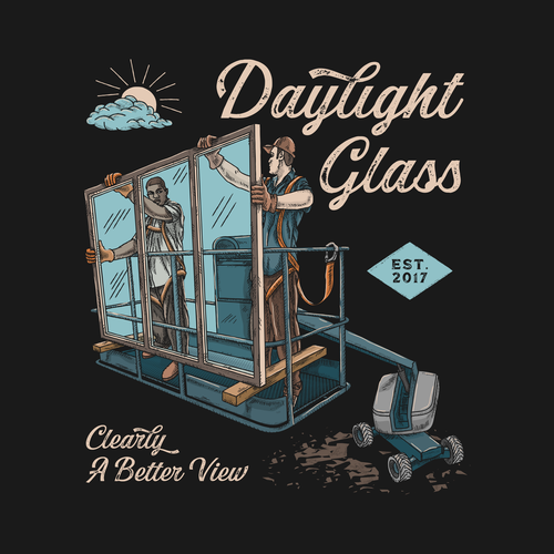 Industrial t-shirt with the title 'Daylight Glass T-shirt Design'