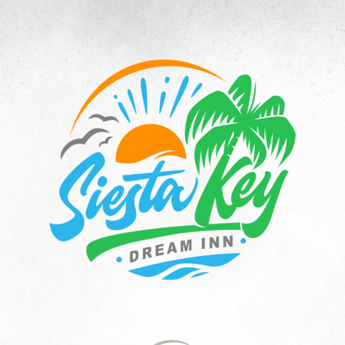 Travel brand with the title 'Siesta Key Hand Lettering Logo'