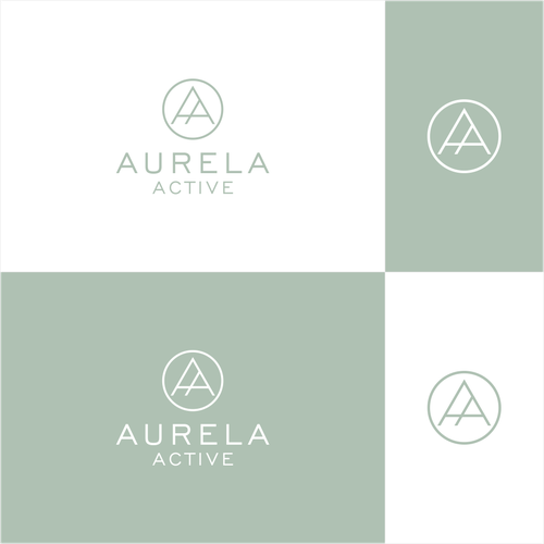 3D letter logo with the title 'Lettering Initial  " A + A " '