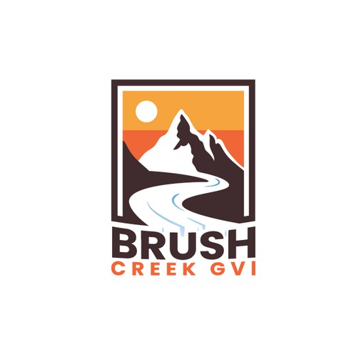 Sunrise logo with the title 'Brush Creek GVI Logo Design'