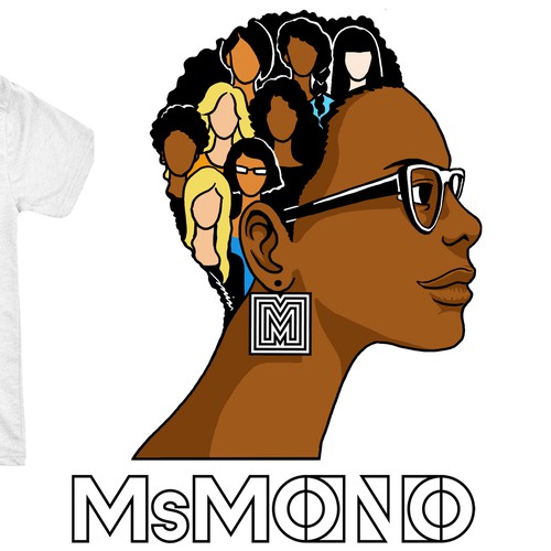 Women's t-shirt with the title 'MsMono T-shirt'
