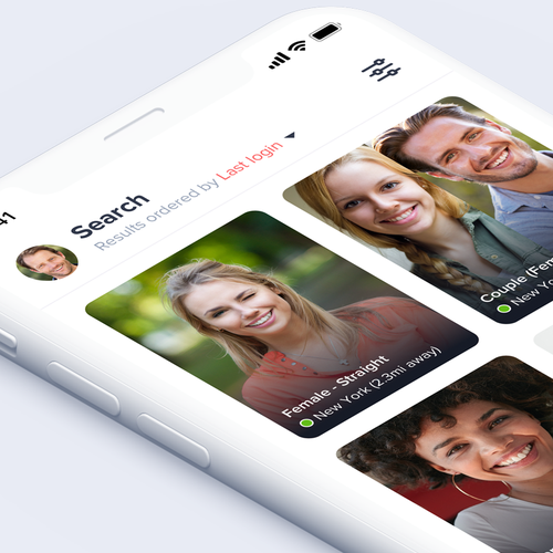 Sketch design with the title 'Dating App'