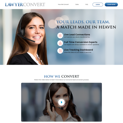 User-friendly website with the title 'LawyerConvert'
