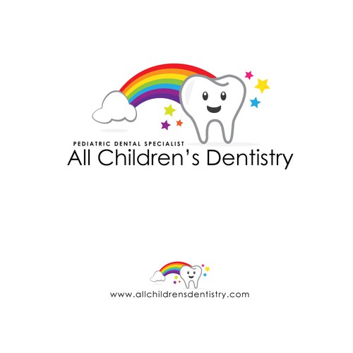 Rainbow logo with the title 'All Children's Dentistry'