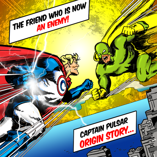 Comics illustration with the title 'Comic Cover'
