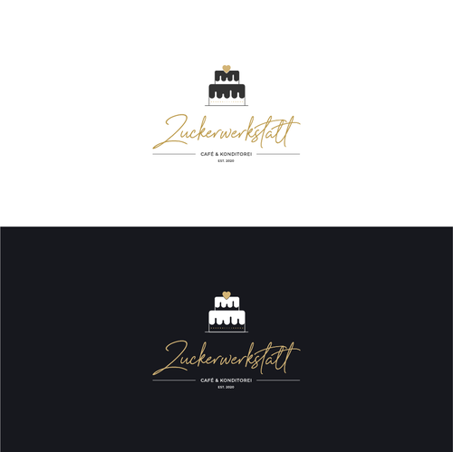Cake brand with the title 'Logo Design für die Zuckerwerkstatt'