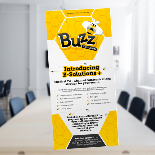Yellow and black design with the title 'DL Flyer Design Concept for Consulting Agency'