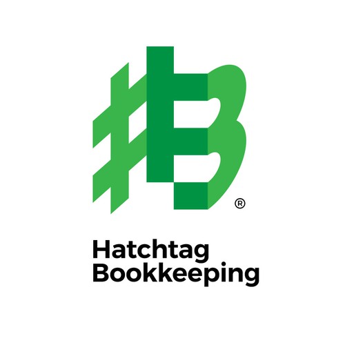 Hashtag logo with the title 'HATCHTAG BOOKKEEPING'