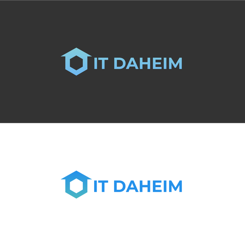 Computer logo with the title 'IT Daheim'