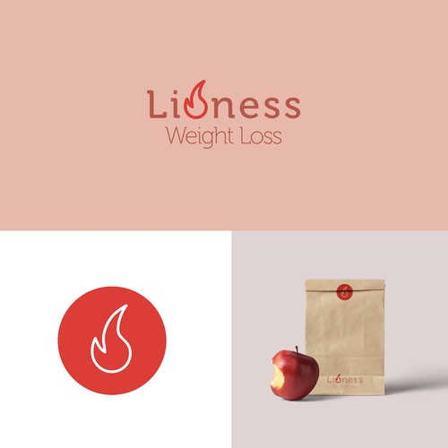 Weight loss logo with the title 'A logo for a weight loss programme'