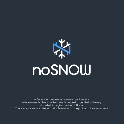 Simplified design with the title 'noSnow'