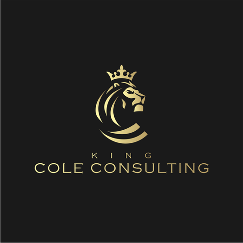 Lion head logo with the title 'King Cole Consulting'