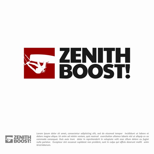 Extreme sport logo with the title 'Zenith Boost!'