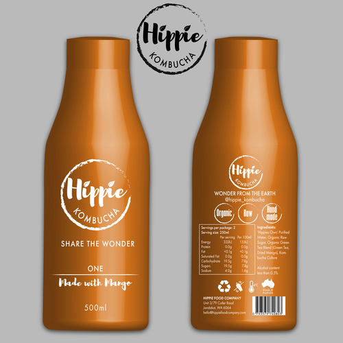 Beverage label with the title 'Design Logo & Label for Beverage Company'