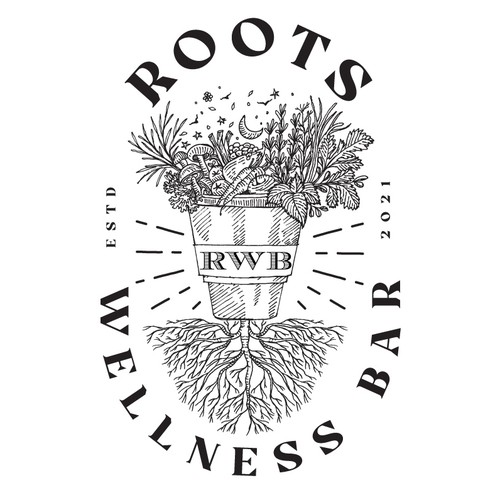 Wellness design with the title 'ROOTS'