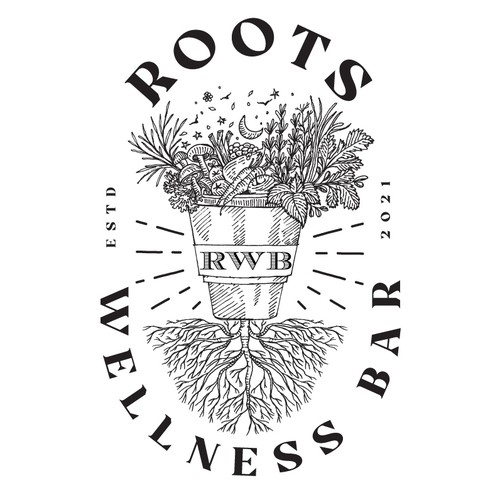 Wellness logo with the title 'ROOTS'