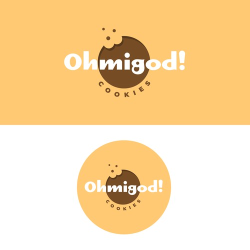 Cookie logo with the title 'Logo for cookie brand'