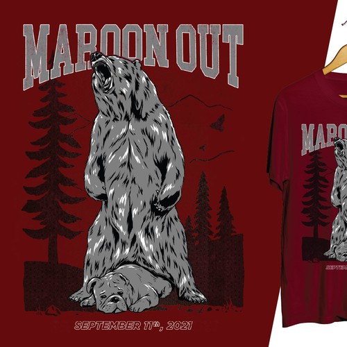 Badge t-shirt with the title 'Finalist Tshirt Design for Griz Tailgate 2021'