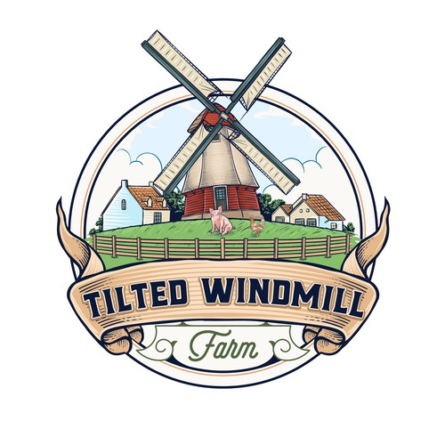 Windmill logo with the title 'TILTED WINDMILL FARM'