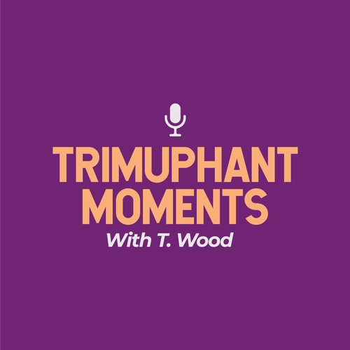 Broadcasting logo with the title 'Minimal and bold concept for a podcast'