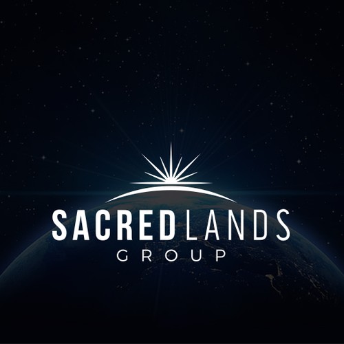 Earth logo with the title 'Sacred Lands Group'
