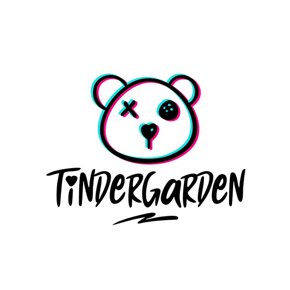 泰迪标志与标题'tindergaden'