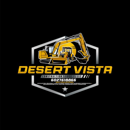 Remodeling logo with the title 'Desert Vista Construction Services LLC - shirt/hat design'