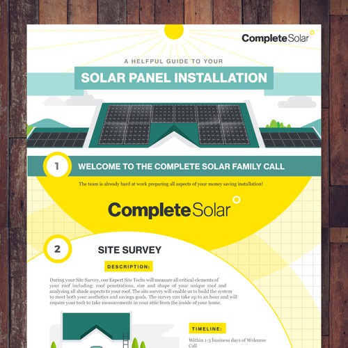 Solar design with the title 'Infographic concept for Complete Solar'