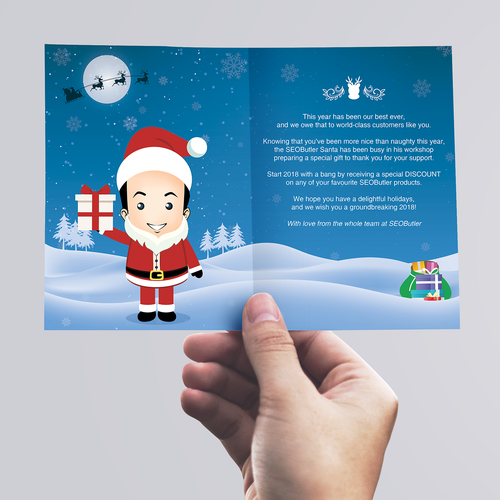 New Year's design with the title 'Christmas Greeting Card'
