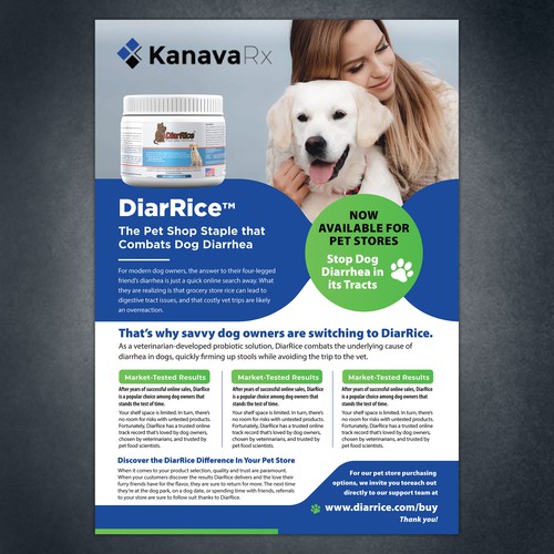 Pet shop design with the title 'Flyer for Dog probiotic'