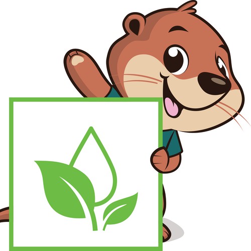 Otter design with the title 'Otter Mascot'