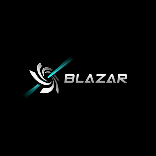 Game brand with the title 'Space/tech logo for a gaming accessory company'