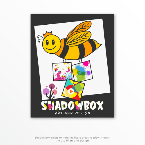 Coloring design with the title 'SHADOWBOX'
